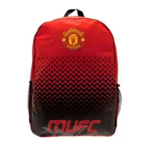 Manchester United FC Fade Backpack (One Size) (Red/Black/Yellow)