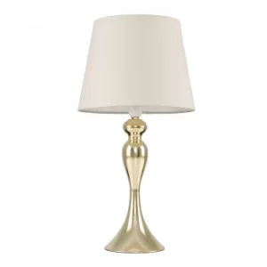 Faulkner Gold Touch Table Lamp with Beige Aspen Shade