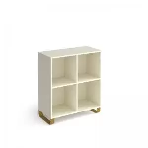 Cairo cube storage unit 950mm high with 4 open boxes and sleigh frame