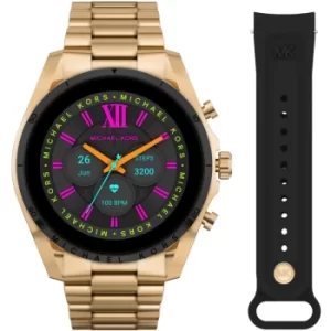 Ladies Michael Kors Gen 6 Bradshaw Gold-Tone Stainless Steel Smartwatch with Strap Set