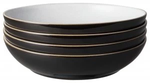 Denby Elements Set of 4 Pasta Bowls Black