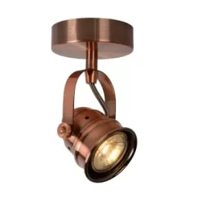 Cigal Cottage Ceiling Spotlight - Ø9cm - LED - GU10 - 1x5W 2700K - Copper