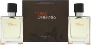 Hermes Terre D Hermes Gift Set 2 x 50ml Eau de Toilette