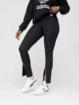 adidas Originals Bold Open Hem Leggings - Black, Size 6, Women