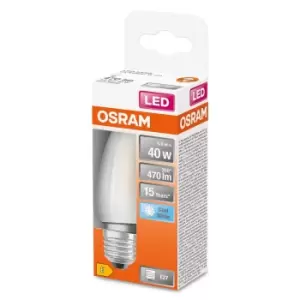 Osram 40W Filament Frosted E27 Candle LED Bulb - Cool White