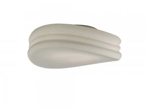 Ceiling, Wall 3 Light E27 Large, Frosted White Glass