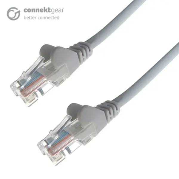 Connekt Gear 5m RJ45 CAT6 UTP Stranded Flush Moulded LS0H Network Cable - 24AWG - Grey