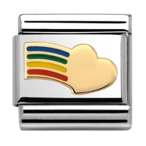 Nomination CLASSIC Gold Love Rainbow Heart Charm 030283/12