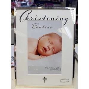 4" x 6" - Bambino Silver Plated Photo Frame - Christening
