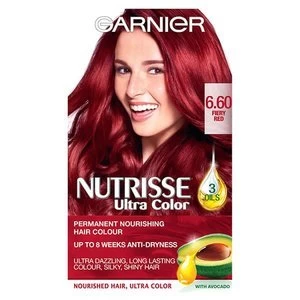 Garnier Nutrisse 6.60 Fiery Red Permanent Hair Dye Red