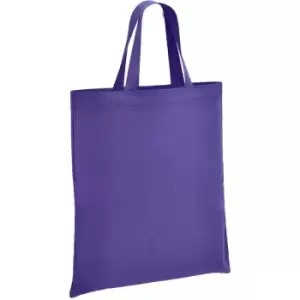 Brand Lab Cotton Short Handle Shopper Bag (One Size) (Purple)