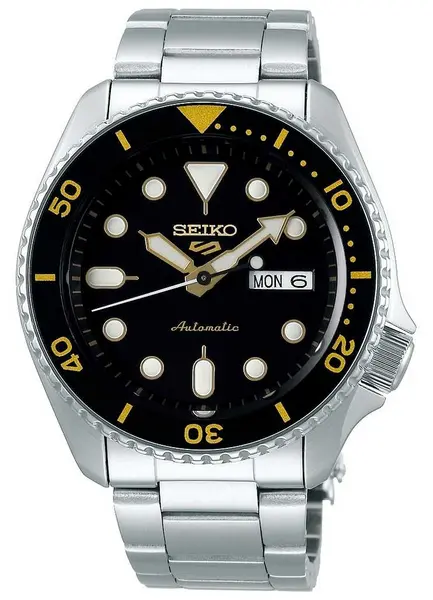 Seiko SRPD57K1 5 Sport Sports Automatic Black & Gold Watch