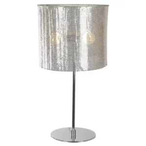 Cosmo 3 Light Cylindrical Table Lamp Chrome
