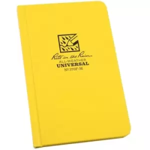 Rite in the Rain Universal Fabrikoid, Side Bound Book, 4&frac14; x 6&frac34;" (80 Sheets) White / Yellow