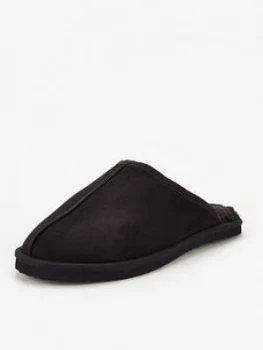 Jack & Jones Dudely Borg Lined Slippers - Anthracite