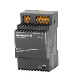 Weidmuller PRO INSTA DIN Rail Power Supply 85 264V Input, 24V Output, 1.3A
