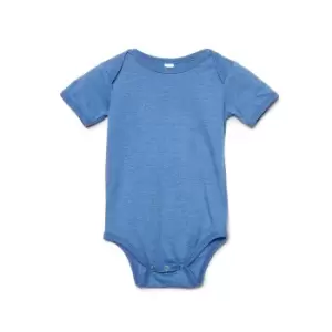 Bella + Canvas Baby Jersey Short Sleeve Onesie (3-6 Months) (Heather Columbia Blue)