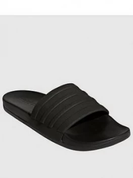 adidas Adilette Comfort Slides - Black, Size 6, Women