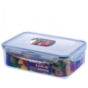 Lock & Lock Rectangular Storage Container - Clear/Blue, 1.6 L