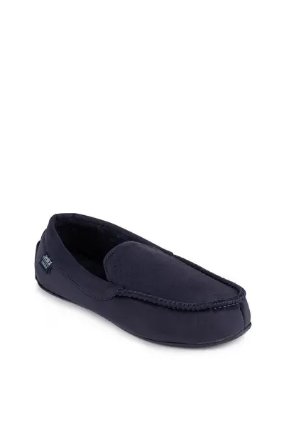 Isotoner Airtex Suedette Moccasin Slippers Blue
