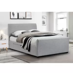 Julian Bowen Capri Fabric Bed With Drawers Light Grey King