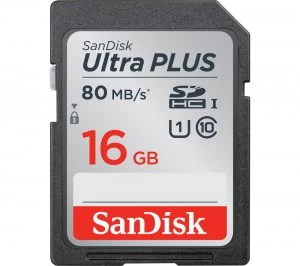 SanDisk Ultra Plus 16GB SDHC Memory Card