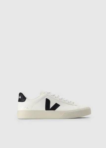 Veja Womens Campo Classic Trainers In Extra White Black Emeraude