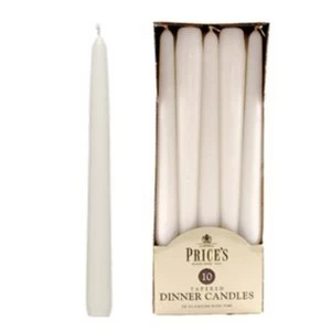Prices Candles Prices Tapered Dinner Candles - Pack of 10 - White