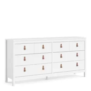 Barcelona Double Dresser 4+4 Drawers In White