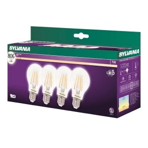 Sylvania LED 7W E27 Vintage Lamp - 4 Pack