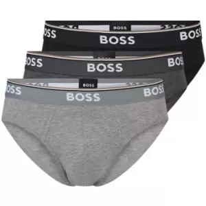Boss 3 Pack Cotton Briefs - Grey