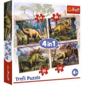 4 In 1 Interesting Dinosaurs Jigsaw Puzzle