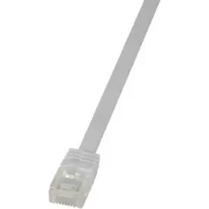 LogiLink CF2101U RJ45 Network cable, patch cable CAT 6 U/UTP 15m White highly flexible