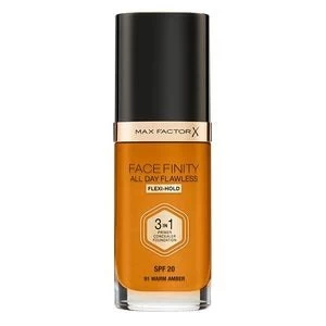 Max Factor Facefinity 3in1 Flawless Foundation 91 W Amber, Warm Amber
