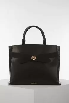 'Clementine' Molten Turnlock Belted Tote