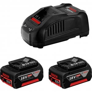 Bosch PRO GAL 1880 Genuine 18v Cordless Battery Charger and 2 x CoolPack Li-ion Batteries 5ah 240v