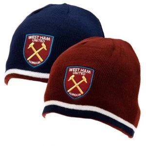 West Ham United FC Reversible Knitted Hat