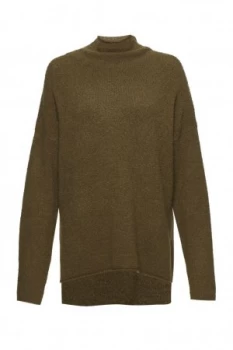 French Connection Aya Flossy Funnel Neck Sweater Green