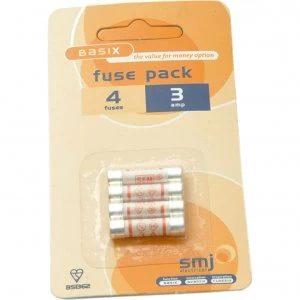 Smj 3 Amp Fuses Pack of 4