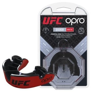 UFC Silver Mouthguard by Opro Red/Black Adult