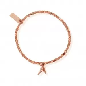 ChloBo Rose Gold Double Feather Bracelet RBCFB585