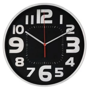 Hama Emotion Wall Clock, Diameter 30 cm, Quiet, Grey, Silver, One Size