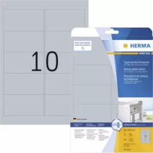 Herma 4223 Labels 96 x 50.8mm Polyester film Silver 250 pc(s) Permanent Nameplates Laser, Copier