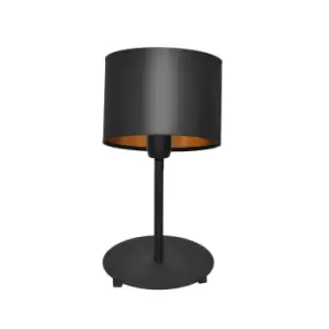 Alba Table Lamp With Round Shade Black, Gold 20cm