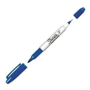 Sharpie Twin Tip Permanent Marker Blue Pack 12 76948NR