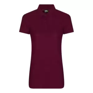 PRO RTX Womens/Ladies Pro Polyester Polo Shirt (XL) (Burgundy)