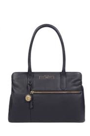 Pure Luxuries London Black 'Darby' Leather Handbag
