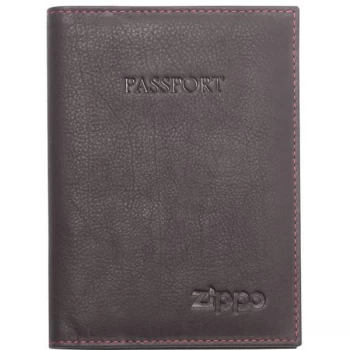 Zippo Mocha Leather Passport Holder (10 x 14 x 1cm)