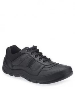 Start-rite Boys Rhino Sherman School Shoes - Black Leather, Size 5.5 Older