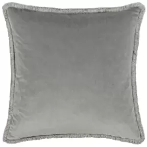 Freya Velvet Cushion Silver / 45 x 45cm / Feather Filled